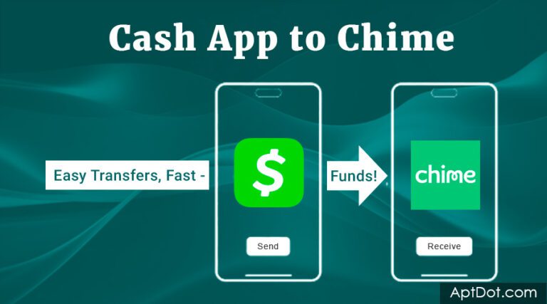 Cash App to Chime transfer illustration showing fast and easy money movement between mobile apps