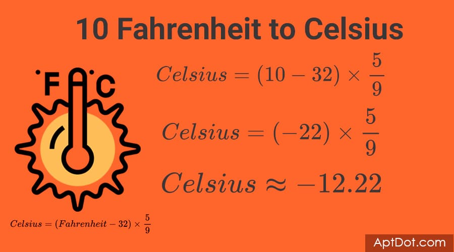 convert-10-Fahrenheit-to-Celsius